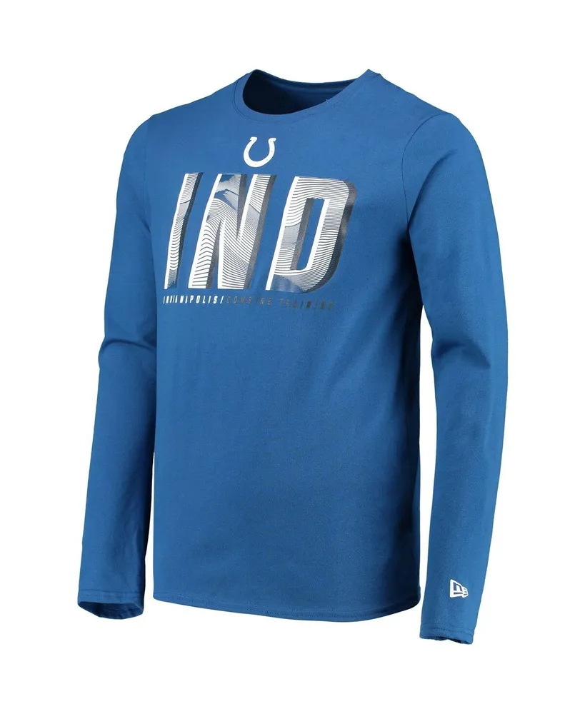 Men's New Era Royal Indianapolis Colts Combine Authentic Static Abbreviation Long Sleeve T-shirt