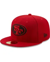 Men's New Era Scarlet San Francisco 49ers Team Omaha 59FIFTY Fitted Hat