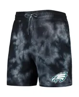 Men's New Era Black Philadelphia Eagles Tie-Dye Shorts