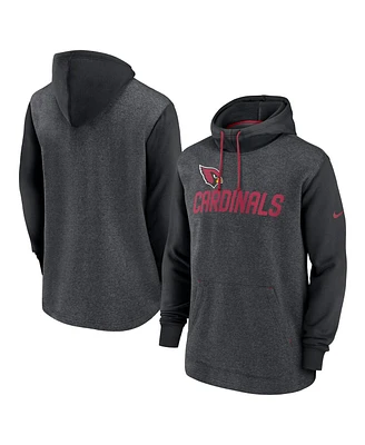 Men's Nike Heathered Charcoal, Black Arizona Cardinals Surrey Legacy Pullover Hoodie