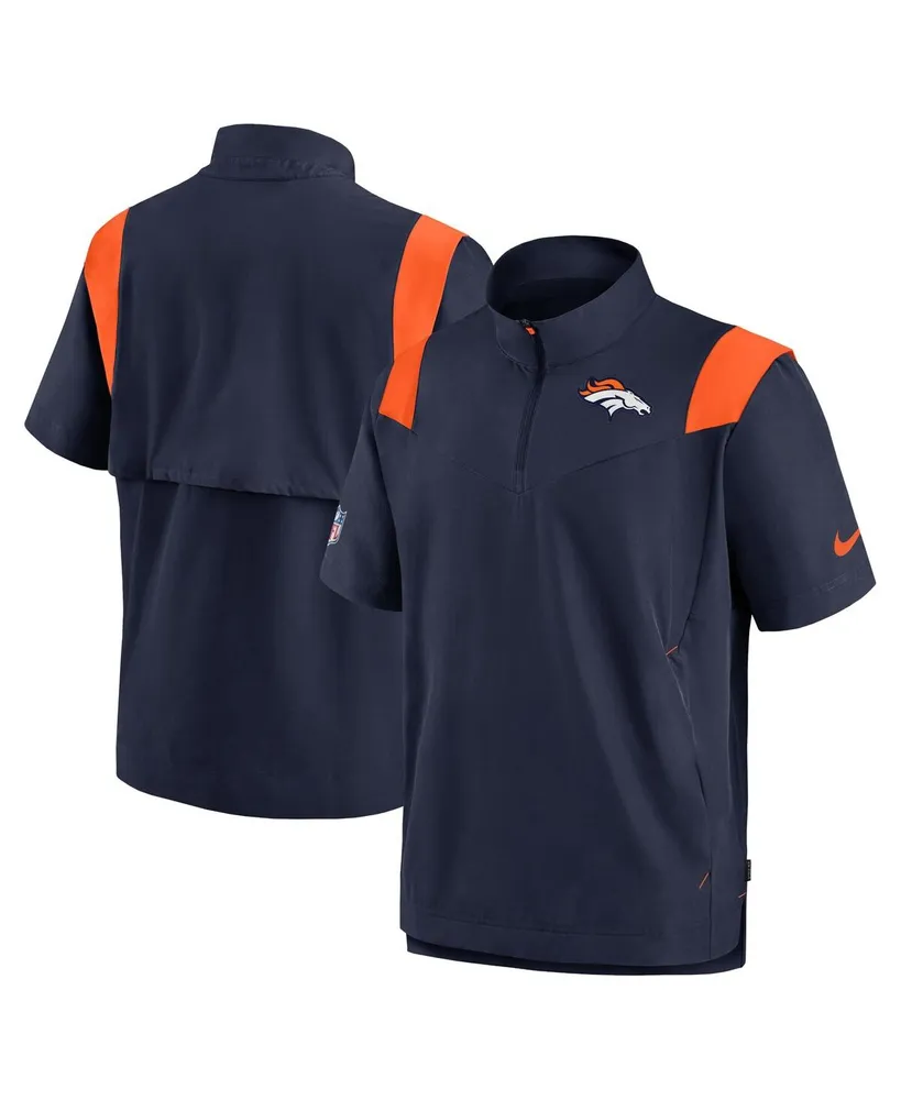 Men's Nike Navy Denver Broncos Coaches Chevron Lockup Pullover Top