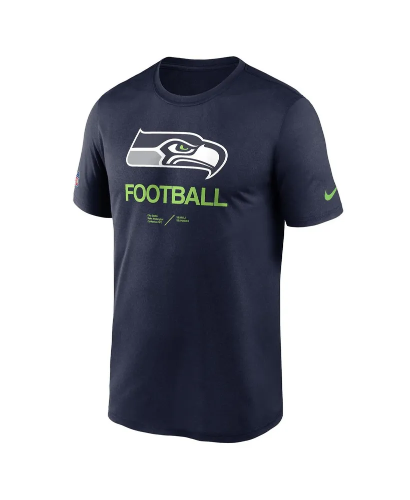 Men's Nike College Navy Seattle Seahawks Infographic Performance T-shirt