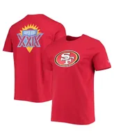 Men's New Era Scarlet San Francisco 49ers Patch Up Collection Super Bowl Xxix T-shirt
