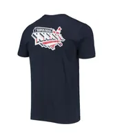 Men's New Era Navy England Patriots Patch Up Collection Super Bowl Xxxvi T-shirt