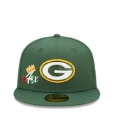 Men's New Era Green Bay Packers Crown 4x Super Bowl Champions 59FIFTY Fitted Hat