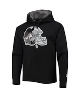 Men's New Era Black Cleveland Browns Training Collection Raglan Pullover Hoodie