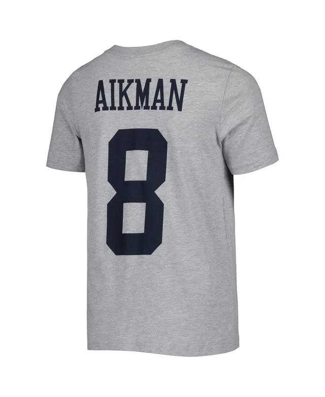 Youth Mitchell & Ness Troy Aikman Heathered Gray Dallas Cowboys Retired  Retro Player Name & Number T-Shirt