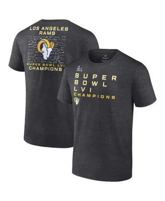Men's Fanatics Charcoal Los Angeles Rams Super Bowl Lvi Champions Big Tall Signature Route T-shirt