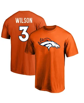 Men's Fanatics Russell Wilson Orange Denver Broncos Big and Tall Player Name Number T-shirt