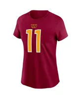 Women's Nike Carson Wentz Burgundy Washington Commanders Player Name & Number T-shirt