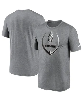 Men's Nike Heathered Gray Las Vegas Raiders Icon Legend Performance T-shirt