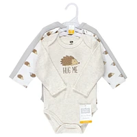 Hudson Baby Boys Unisex Cotton Long-Sleeve Bodysuits