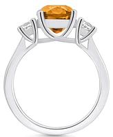 Macy's Citrine (2 ct. t.w.) and Diamond (1/3 Ring 14K Gold