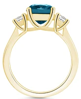 Macy's London Blue Topaz (2-3/4 ct. t.w.) and Diamond (1/3 Ring 14K Yellow Gold
