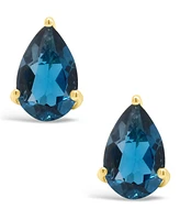 Macy's London Topaz (2-1/10 ct. t.w.) Stud Earrings in 14K Gold