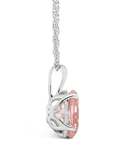 Macy's Morganite (2-1/2 ct. t.w.) Pendant Necklace in 14K White Gold