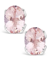 Macy's Morganite (2-1/3 ct. t.w.) Stud Earrings in 14K White Gold
