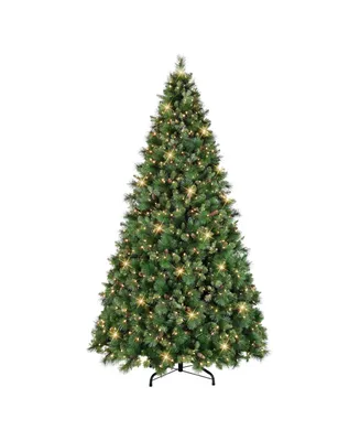 9' Pre-Lit Christmas Tradition Pine Tree with 900 Underwriters Laboratories Clear Incandescent Lights, 2325 Tips