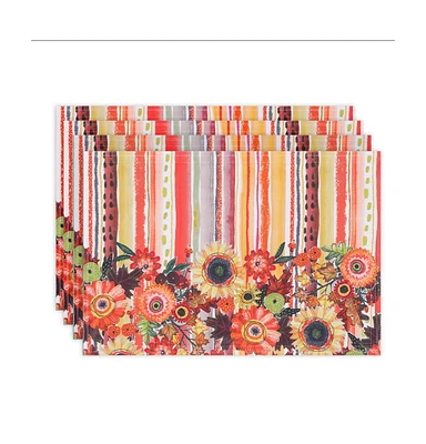 Laural Home Harvest Snippets Set of 4 Placemats, 13" x 19"