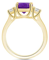 Macy's Amethyst and Diamond Ring (2-1/2 ct.t.w 1/3 ct.t.w) 14K Yellow Gold