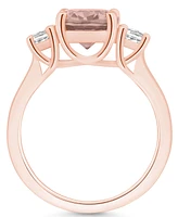 Macy's Morganite and Diamond Ring (2-1/2 ct.t.w 1/3 ct.t.w) 14K Rose Gold