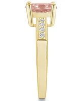 Macy's Morganite and Diamond Ring (1-1/7 ct.t.w 1/8 ct.t.w) 14K Yellow Gold