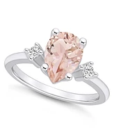 Macy's Morganite and Diamond Ring (1-5/8 ct.t.w 1/10 ct.t.w) 14K Gold