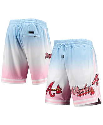 Men's Pro Standard Blue, Pink Atlanta Braves Team Logo Ombre Shorts