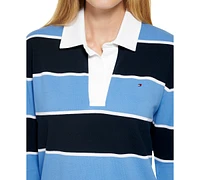 Tommy Hilfiger Women's Rugby Collared Dress - Preppy Stripes