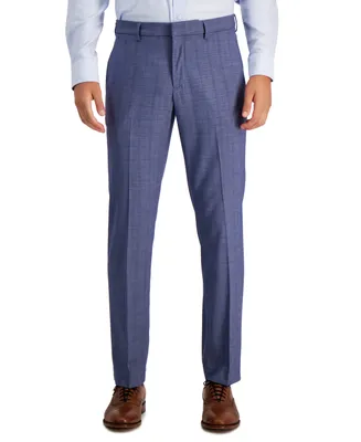 Perry Ellis Men's Slim-Fit Essentials Plaid Dress Pants