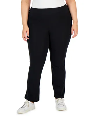 Style & Co Plus Size High Rise Pull-On Bootcut Leggings, Created for Macy's