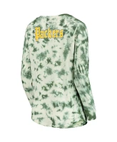 Women's New Era Green Green Bay Packers Tie-Dye Long Sleeve T-shirt