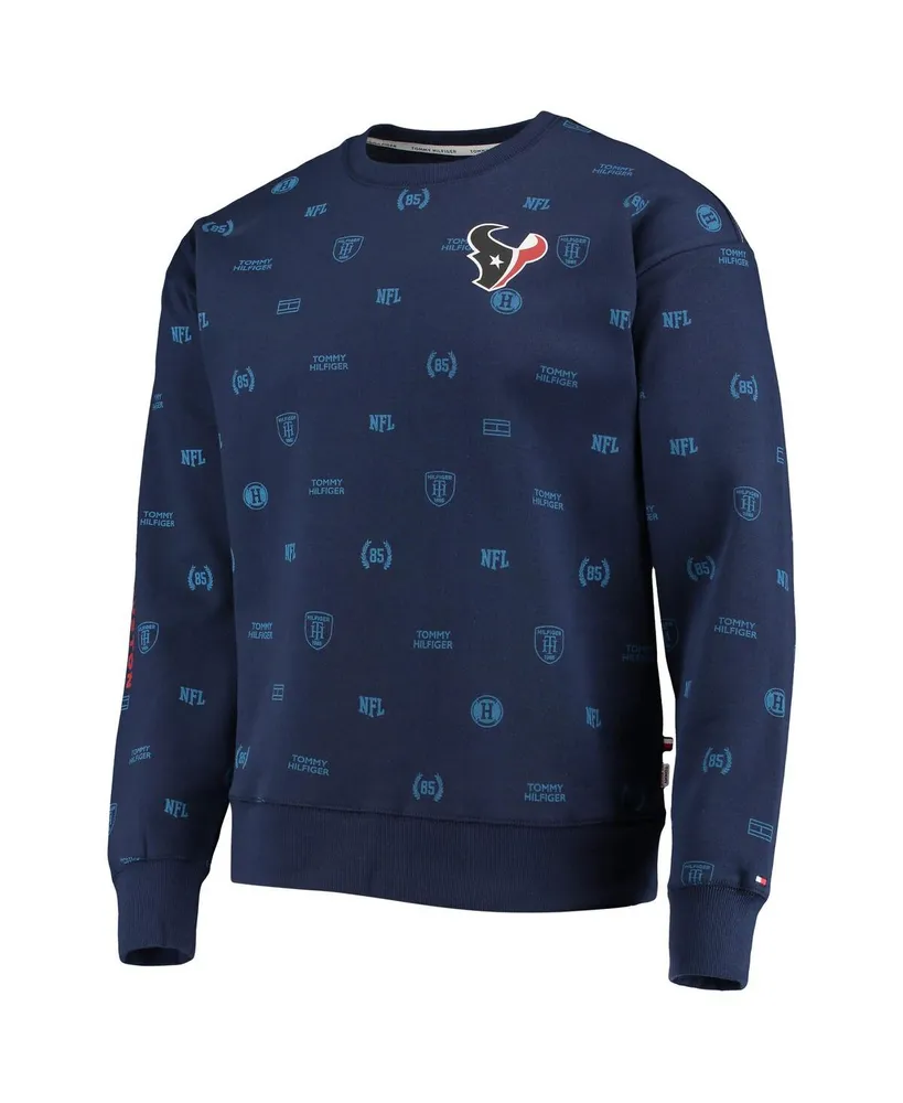 Men's Tommy Hilfiger Navy Houston Texans Reid Graphic Pullover Sweatshirt