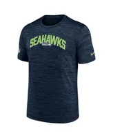 Men's Nike College Navy Seattle Seahawks Velocity Athletic Stack Performance T-shirt