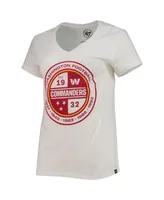 Women's '47 White Washington Commanders Imprint Ultra Rival V-Neck T-shirt