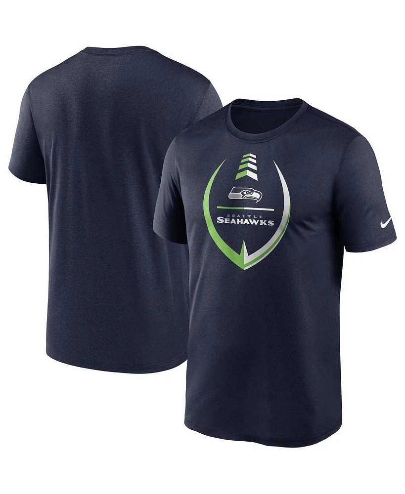 Men's Nike College Navy Seattle Seahawks Icon Legend Performance T-shirt