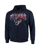 Men's G-iii Sports by Carl Banks Navy Houston Texans Perfect Season Full-Zip Hoodie