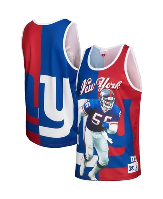 Men's Mitchell & Ness Lawrence Taylor Royal, Red New York Giants Retired Player Graphic Tank Top