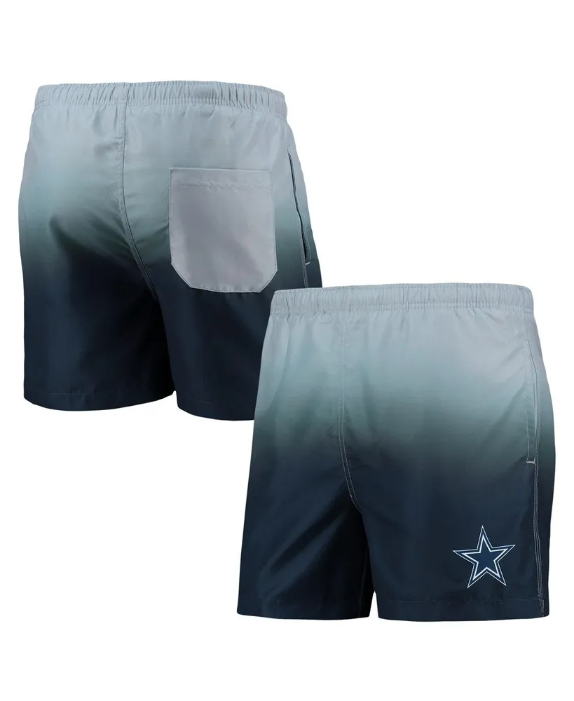 Men's Foco Gray and Navy Dallas Cowboys Dip-Dye Swim Shorts