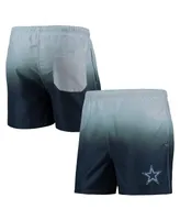 Men's Foco Gray and Navy Dallas Cowboys Dip-Dye Swim Shorts