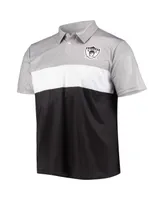 Men's Foco Silver, Black Las Vegas Raiders Retro Colorblock Polo Shirt