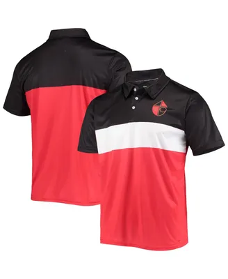 Men's Foco Black, Scarlet San Francisco 49ers Retro Colorblock Polo Shirt