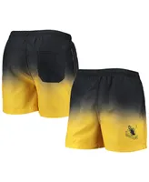 Men's Foco Black, Gold Pittsburgh Steelers Retro Dip-Dye Swim Shorts