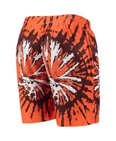 Men's Foco Orange Cleveland Browns Retro Static Mesh Lounge Shorts
