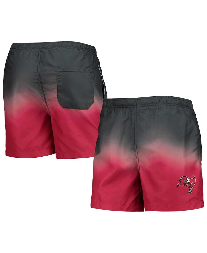 Men's Foco Red, Tampa Bay Buccaneers Dip-Dye Swim Shorts