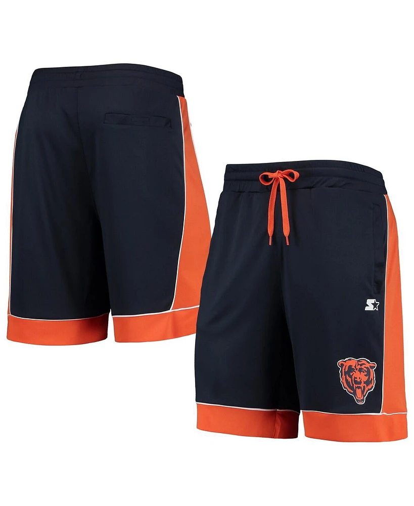 Men's Starter Navy, Orange Chicago Bears Fan Favorite Fashion Shorts