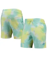Men's New Era White Miami Dolphins Tie-Dye Shorts