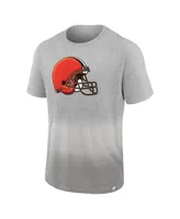 Men's Fanatics Heathered Gray, Gray Cleveland Browns Team Ombre T-shirt