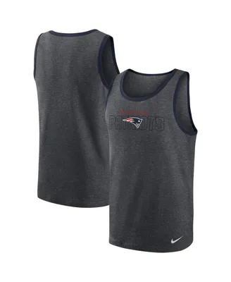 Men's Nike Heathered Charcoal New England Patriots Tri-Blend Tank Top
