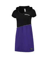 Women's Refried Apparel Black, Purple Minnesota Vikings Hooded Mini Dress